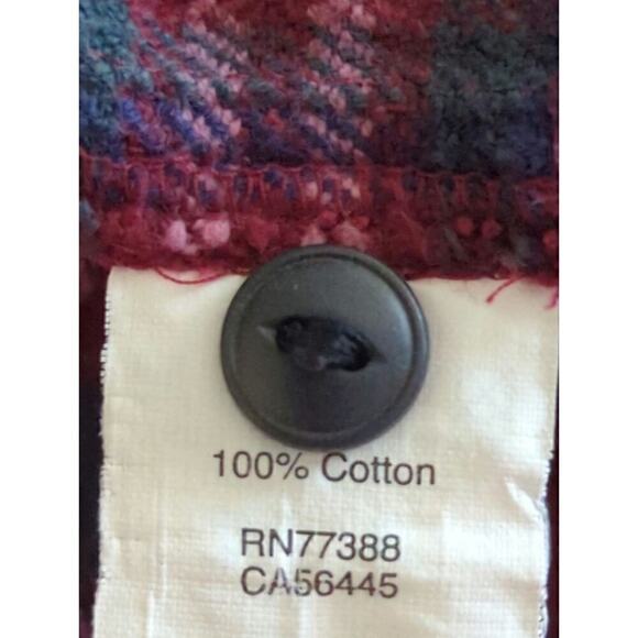 Madewell Womens Plaid Cotton Long Sleeve Button Down Shirts Red Blue Size Medium - Picture 5 of 7